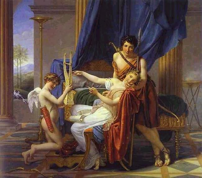 Jacques-Louis David Sappho and Phaon Sweden oil painting art